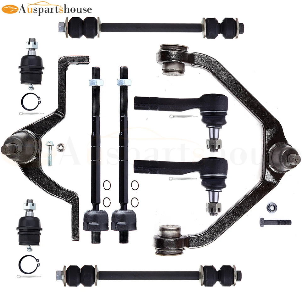 For 1995-2011 Ford Ranger 10pcs Control Arms Ball Joints Sway Bars Tie Rod Kit - Image 2 of 4