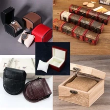 New Single Grid Watch Holder Display Case Jewelry Storage Organizer Slot Box USA