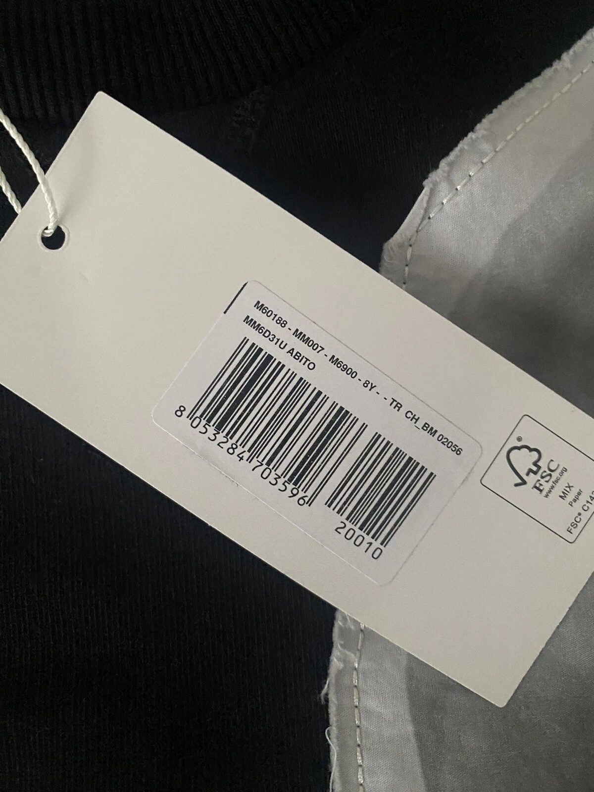 Abito nero Maison Margiela età 8 mm 6