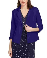 Mason Women's Navy Long Sleeve Open Cardigan Top Navy Size Small