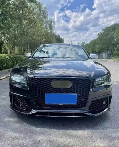 Black Front Bumper Grille Honeycomb Grill RS8 Style For Audi A8 S8 2015-2017 - Picture 5 of 5