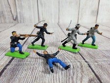 Britains Deetail 1971 US Civil War Lot of 5 Union/Confederate Soldiers