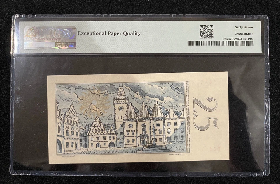 Checoslovaquia/República Socialista 25 coronas 1958 Pick#87a PMG 67 EPQ gema UNC Foto 2 de 2