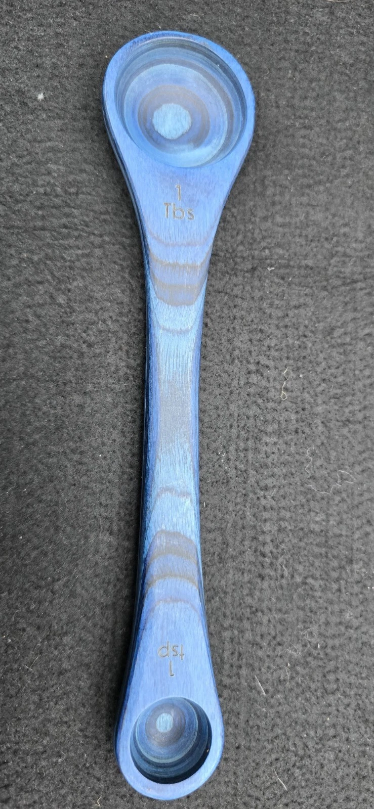 BALTIQUE MALTA BOHO HIPPIE FUNKY BLUE WOODEN MEASUREMENT SPOON 1tsb 1tbs