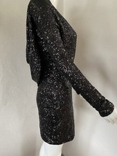 Lulus Gleam Back Black Sequin Minidress Sz S