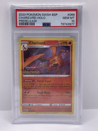 2020 Pokemon Black Star Promo Charizard Vivid Voltage Prerelease SWSH066 PSA 10