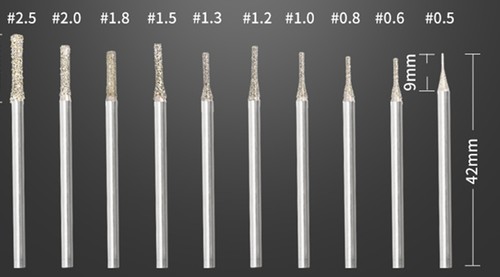 30Pcs 0.7mm Small Diamond Hole Saw Drill Solid Bits Jewelry Gems Glass Tile - Picture 10 of 13