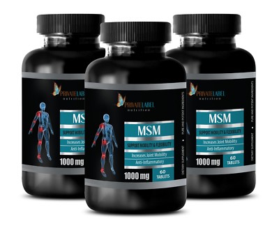 Msm Products Pills - MSM 1000mg - Less Bone Pain - 3 Bottles