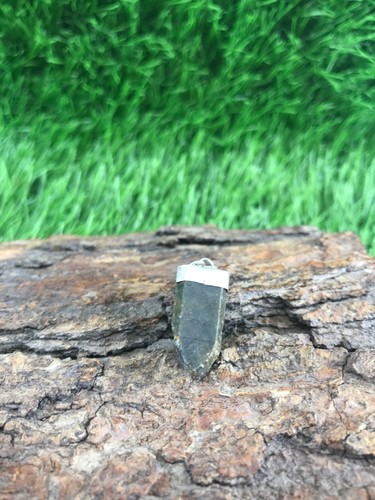 Blauer Saphir roher Anhänger, natürlicher Rohanhänger, Sterlingsilber Anhänger 26 kt - Bild 5 von 9