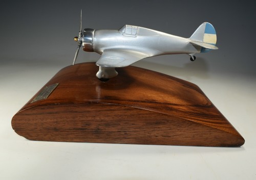 Vintage Aviation Airplane Model Curtiss Hawk 75 Presentation Desk Display 1940 - Picture 7 of 11