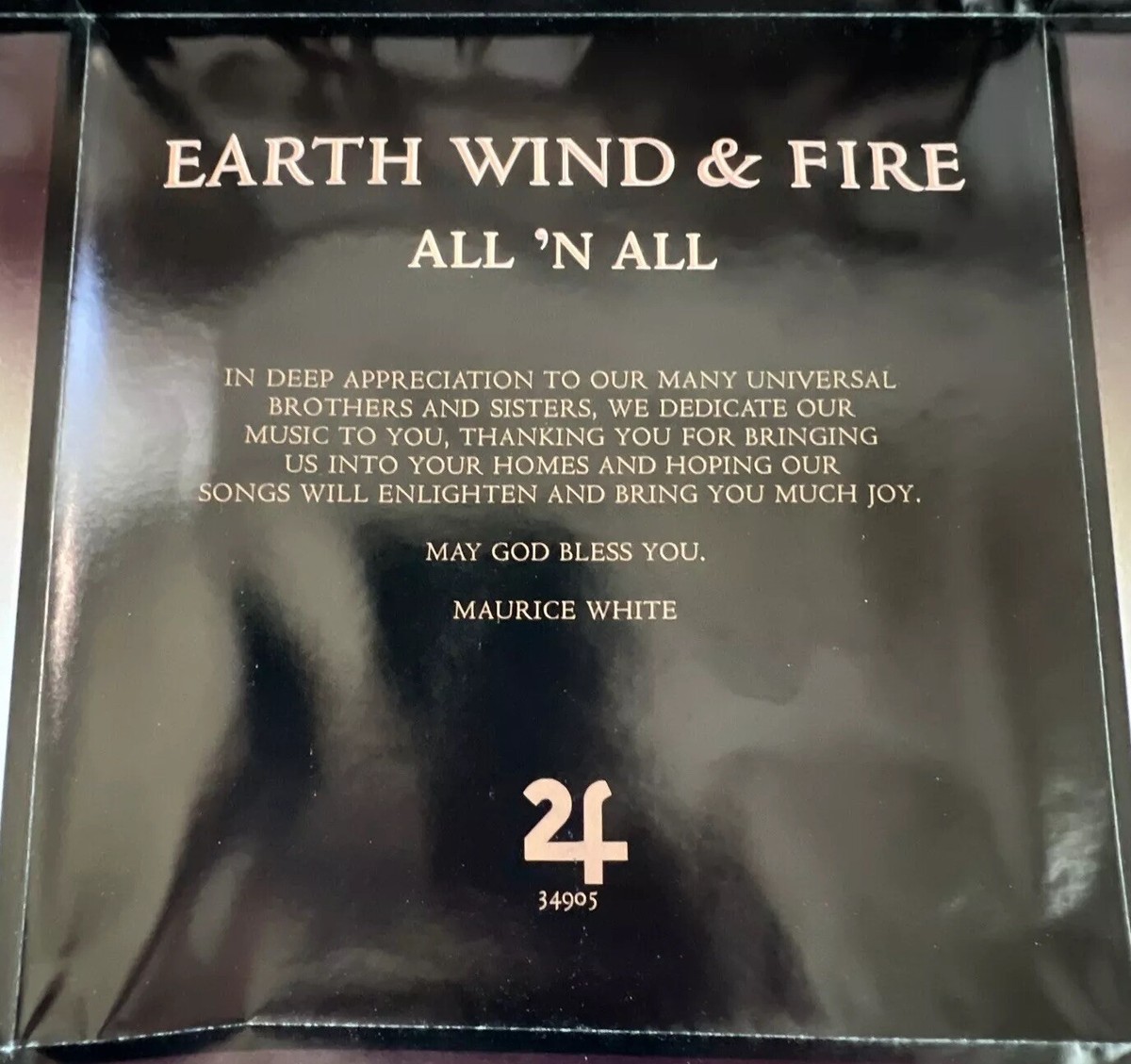 Earth Wind & Fire All 'N All Vinyl LP #34905 1977 with