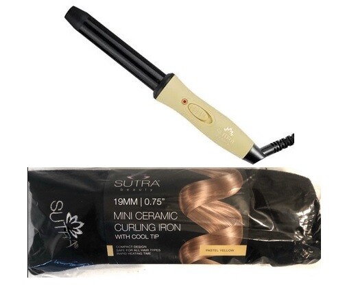 Sutra Beauty Mini Tourmaline Curling Iron Sultra Mini Tourmaline Ceramic Curling Iron, Lavender, 3/4  main image 2