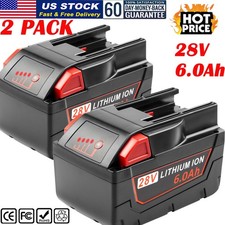 1-2X 6.0AH For Milwaukee 28V for M28 Lithium Battery 48-11-2830 48-59-2819 LED