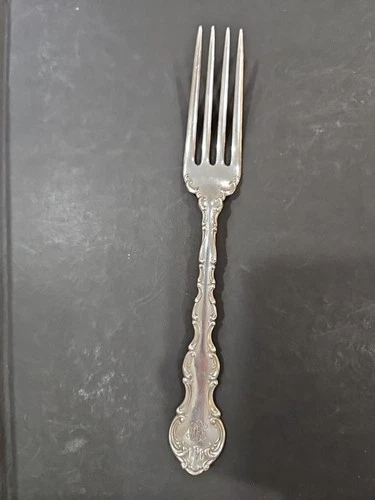 Vintage Gorham "Strasbourg" sterling silver fork 7"  50g Monogrammed