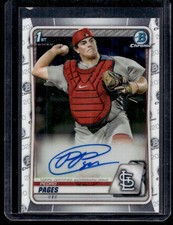2020 Bowman Chrome Prospect Autographs Pedro Pages RC Auto St. Louis Cardinals