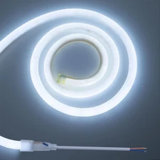 24V 360 Degree LED Neon Light 16 4 Ft 6500K Cool White LED Strip Light Outdoo...