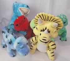 Melissa  Doug Plush Lot 6 Dinosaurs Baby Dinos In A Nest 2124 Plush Stuffed