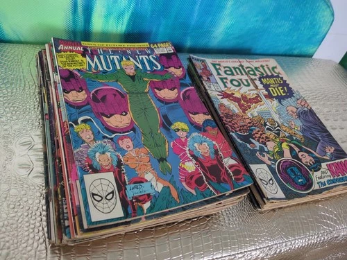 Lot 26 Vintage Marvel New Mutant And Fantastic Four Comics Comic Books VG