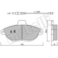 Metelli BremsbeläGe Bremsbelegsatz Vorne FüR Fiat Scudo Combinato CitroëN