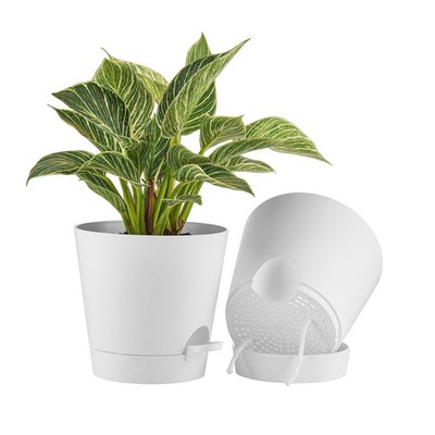 2pack 8 Inch Planter Pots For Indoor Outdoor Plants Self Watering Flower  Pots Wi | eBay