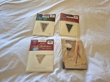 FOUR PAIRS VINTAGE HANES NEW OLD STOCK PANTYHOSE NEVER REMOVED FROM PACKAGING