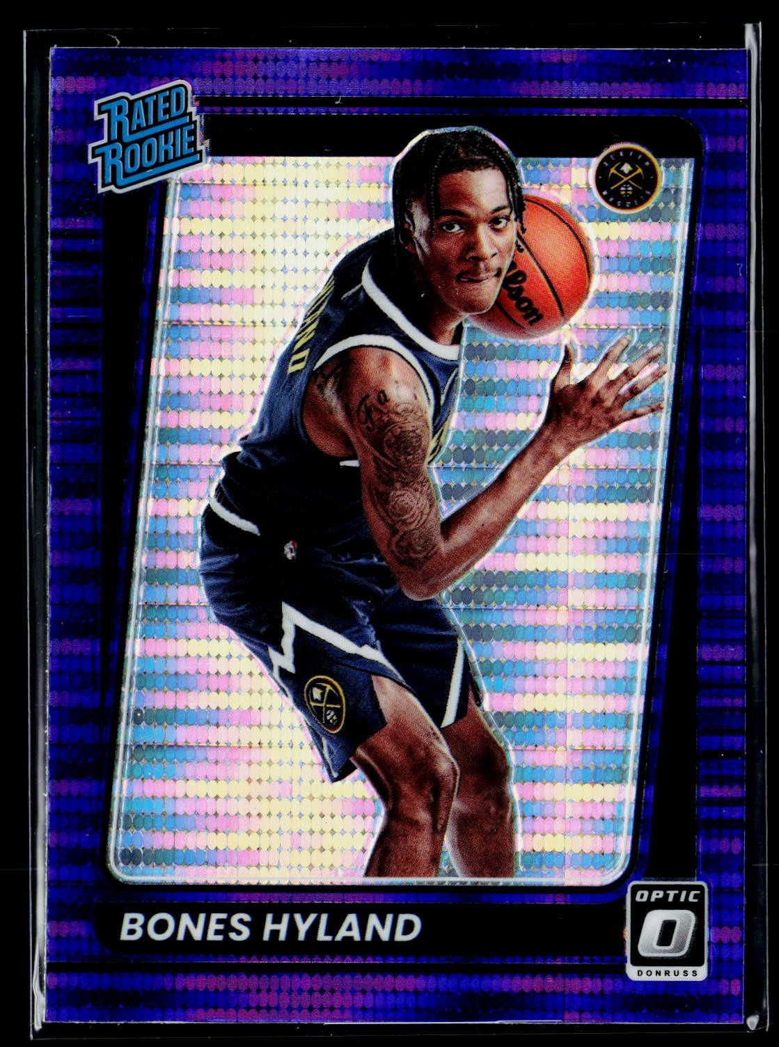 2021-22 Donruss Optic #194 Bones Hyland Target Purple Pulsar