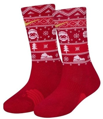 Nike Elite Basketball Christmas Socks Men's Size 8-12 Women's