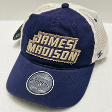 Zephyr James Madison Dukes Traveler Trucker Hat Cap Adjustable Snap Purple NCAA