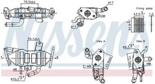 Abgaskühler Stahl 989488 NISSENS für SUZUKI TOYOTA