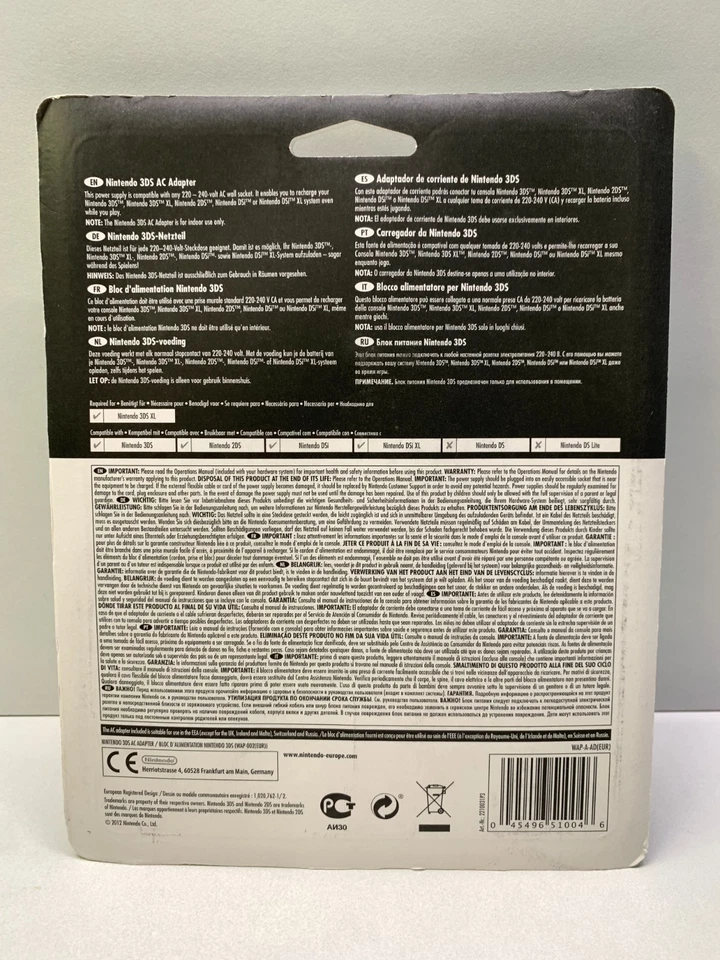 AC ADAPTER ALIMENTATORE NINTENDO 3DS e 2DS OFFICIAL NINTENDO - NUOVO SIGILLATO - Immagine 2 di 4