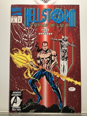 HELLSTORM: PRINCE OF LIES #3 (1993) MARVEL COMICS- MICHAEL BAIR COVER- VF/NM