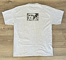 RARE! Vintage SHORTYS Skateboards CHAD MUSKA T shirt XL Grey Photo Box Logo 90's