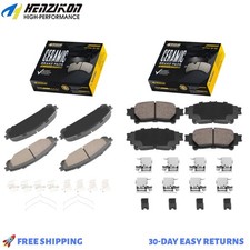 Fits Toyota Highlander Sienna Lexus RX350 RX450h Front & Rear Ceramic Brake Pads