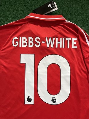 NWT Nottingham Forest 25/26 Home Jersey “Gibbs-White 10” w/ PL