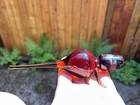 Vintage Blenko? Amber And Red Glass Decanter Stopper ONLY, Excellent