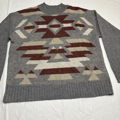 Baltic Born Aztec Geometric Long Sleeve Sweater Women s Large
