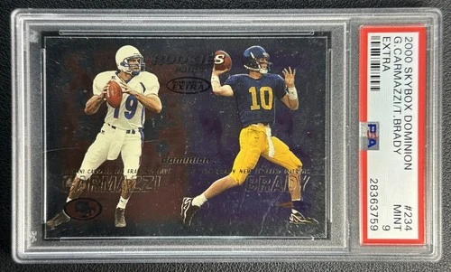 Tom Brady 2000 Skybox Dominion 234 Rookies Pairs with G.Carmazzi