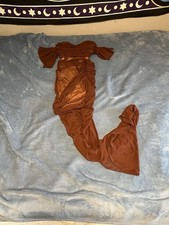 Nookie Dita Mesh Strapless Asymmetrical Gown in Brown Orange Women’s Small