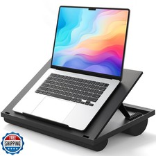 Adjustable Laptop Stand with 8 Angles - Dual Cushion Desk for Sof