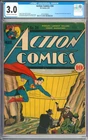 Action Comics #34 Unrestored Golden Age Superman Vintage DC Comic 1941 CGC 3.0