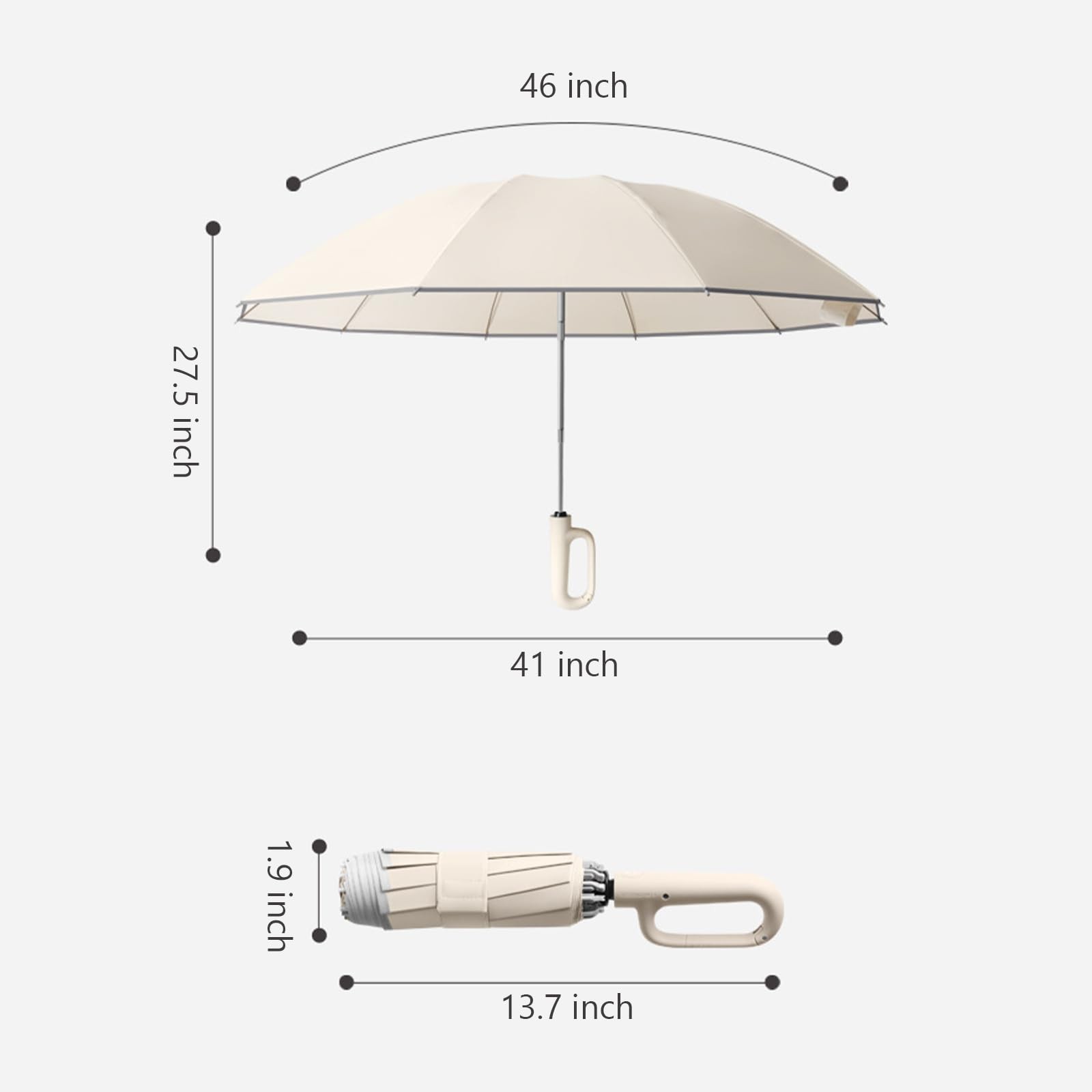 Ring Buckle Fully Automatic Umbrella, Reflective … - image 8