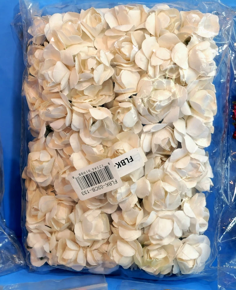 BNIP RETIRED ASSORTED BEAUTIFUL 8CT. FLOWERS LOT SCRAPBOOK EMBELLISHMENTS #8d - Image 3 of 4