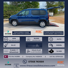 2019 Peugeot Rifter Allure Horizon RS 1.5 BlueHDI EAT8 - AUTO - 26k Miles - WAV