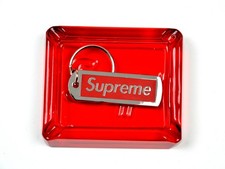 Supreme S/S 2013 Metal Tag Keychain Polished Red Box Logo Brand New