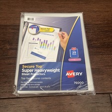 Secure Top TM Sheet Protectors Top-Load Super Heavyweight Clear 8.5x11in 25/PK
