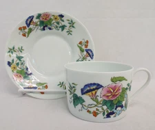 Royal Limoges PARADIS Flat Cup and Saucer Set 8 Available FRANCE Towle Flowers