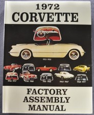 1972 Chevrolet Corvette Assembly Manual Convertible Coupe Reprint 1972 Chevrolet Corvette Assembly Manual Convertible Coupe Reprint