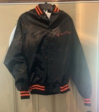 Mint FRANK SINATRA Satin Vintage 80s Concert Tour Sing Staff Member Jacket Large