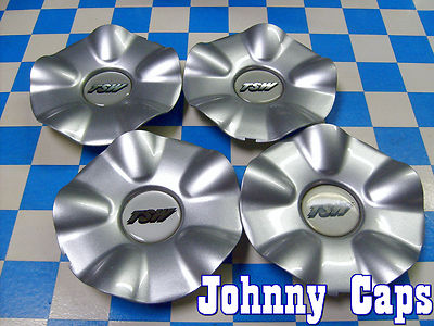 TSW Wheels Silver Center Cap #N/A  Authentic TSW Wheels Center Caps (Qty. 4)