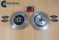 Renault Megane 225 04-09 Perforé Rainuré Frein Arrière Disques + Brembo Pads ABS